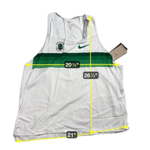 Nike Dri-Fit ADV Oregon Track Club Singlet White Green DR5812-100 Men's XL NEW - Picture 3 of 10